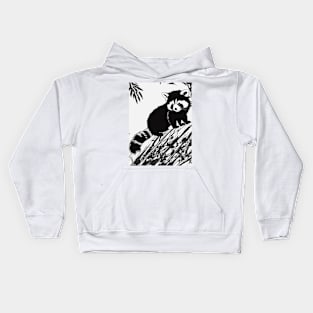 Red Pandas Shadow Silhouette Anime Style Collection No. 94 Kids Hoodie